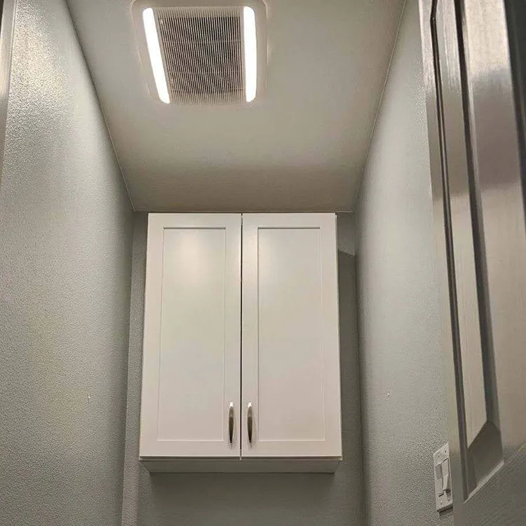 Bathroom exhaust fan and light fixture installed by Newman Electric