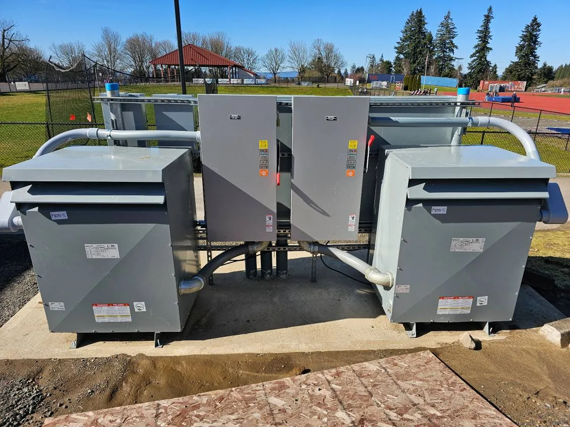 Commercial power distribution equipment installed by Newman Electric